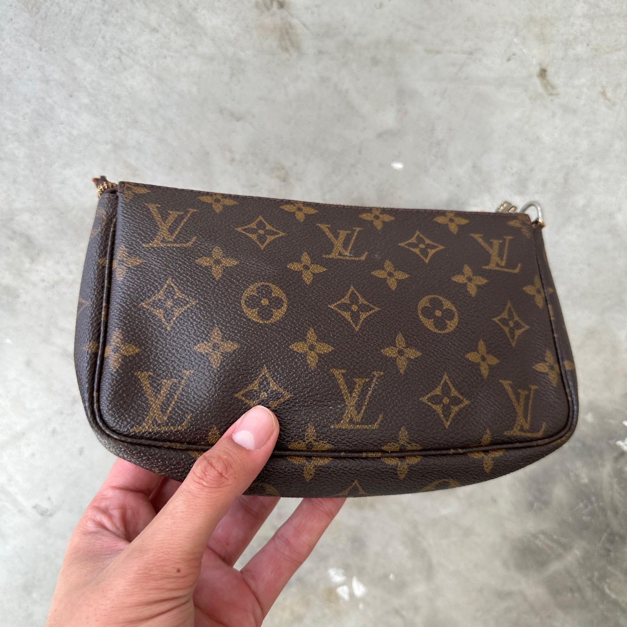 Louis Vuitton Monogram Chain Pochette Bag