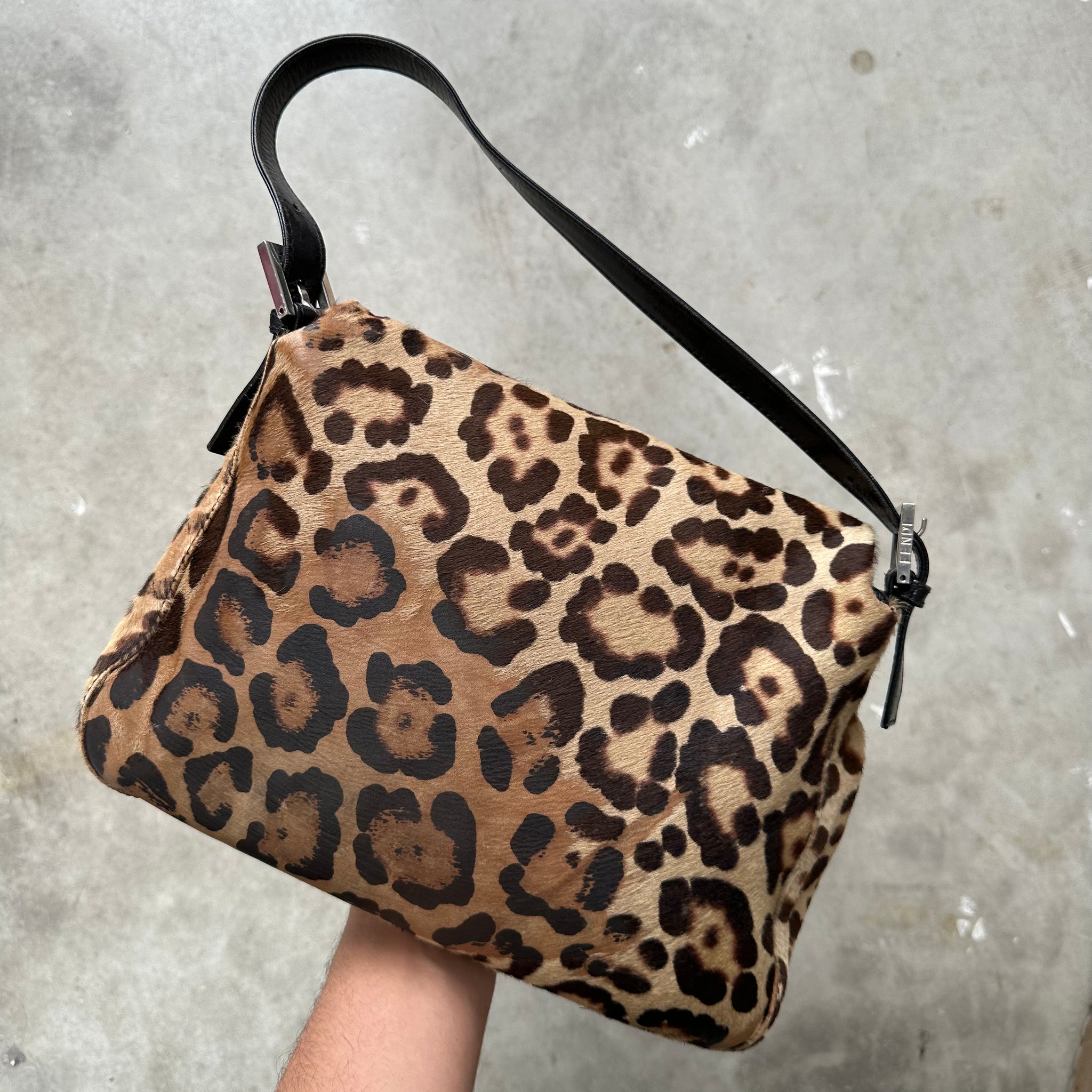 Fendi Mama Baguette Bag Canvas Animal Print