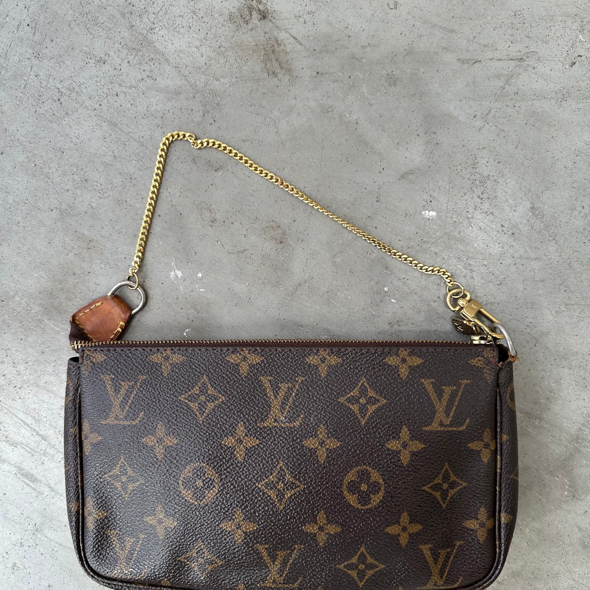 Louis Vuitton Monogram Chain Pochette Bag