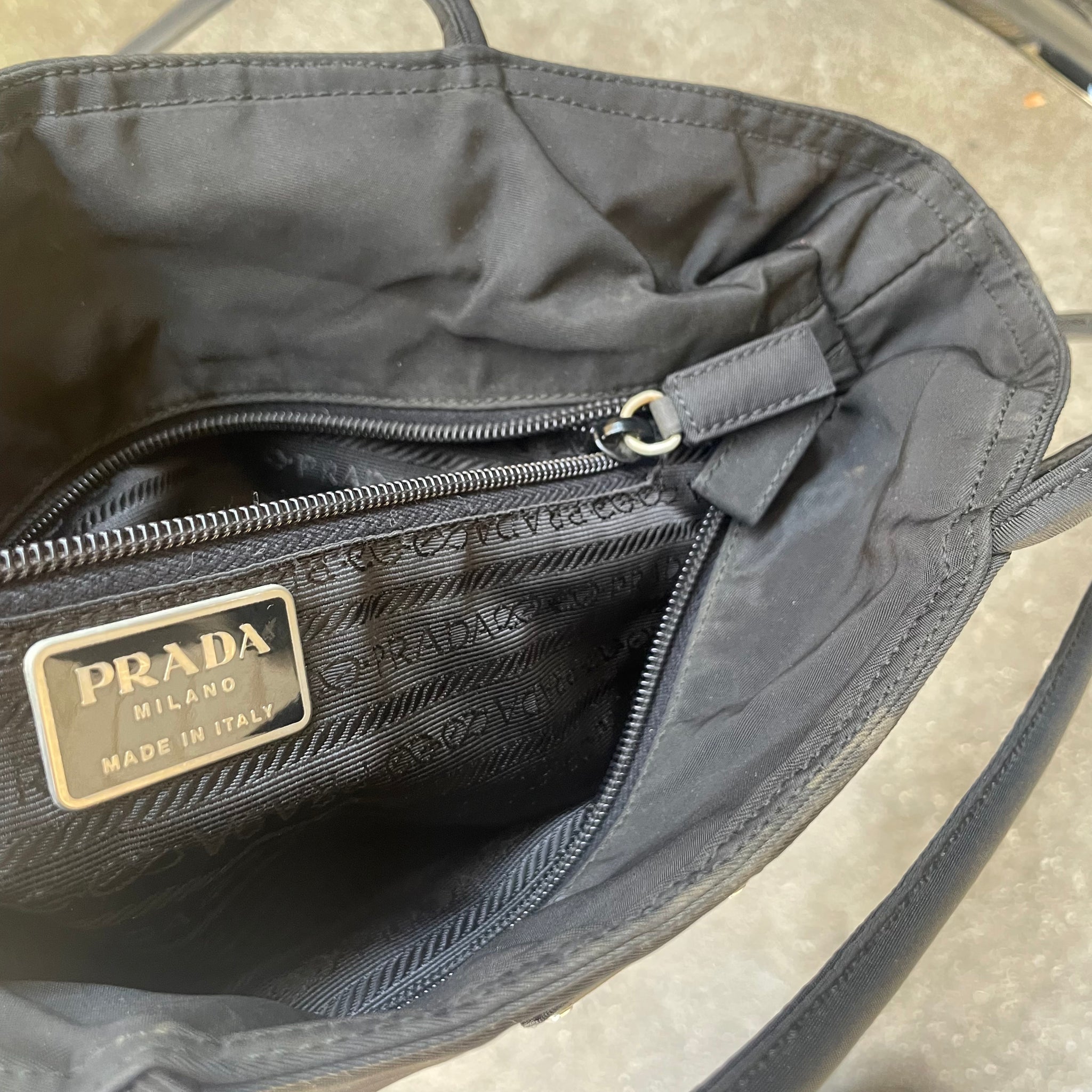 Prada Nylon Black Tote Bag