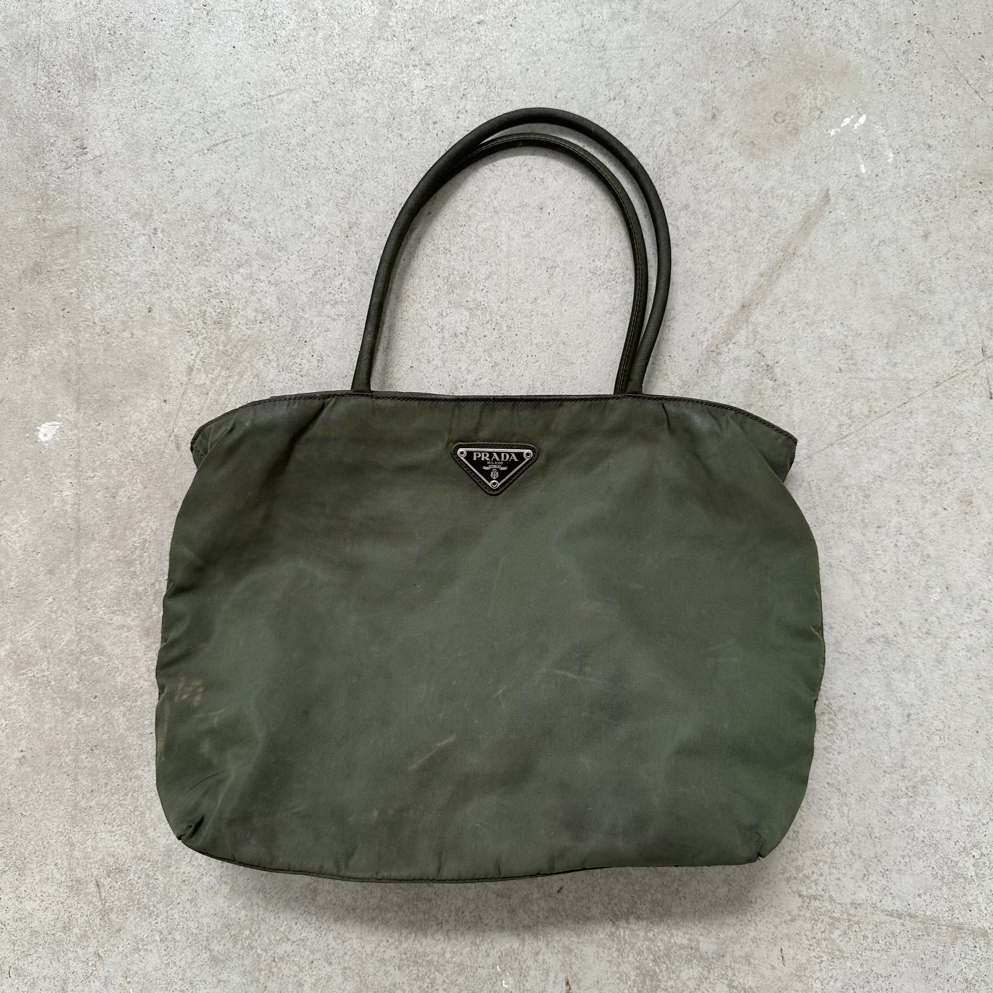 Prada Tote Bag Nylon Green