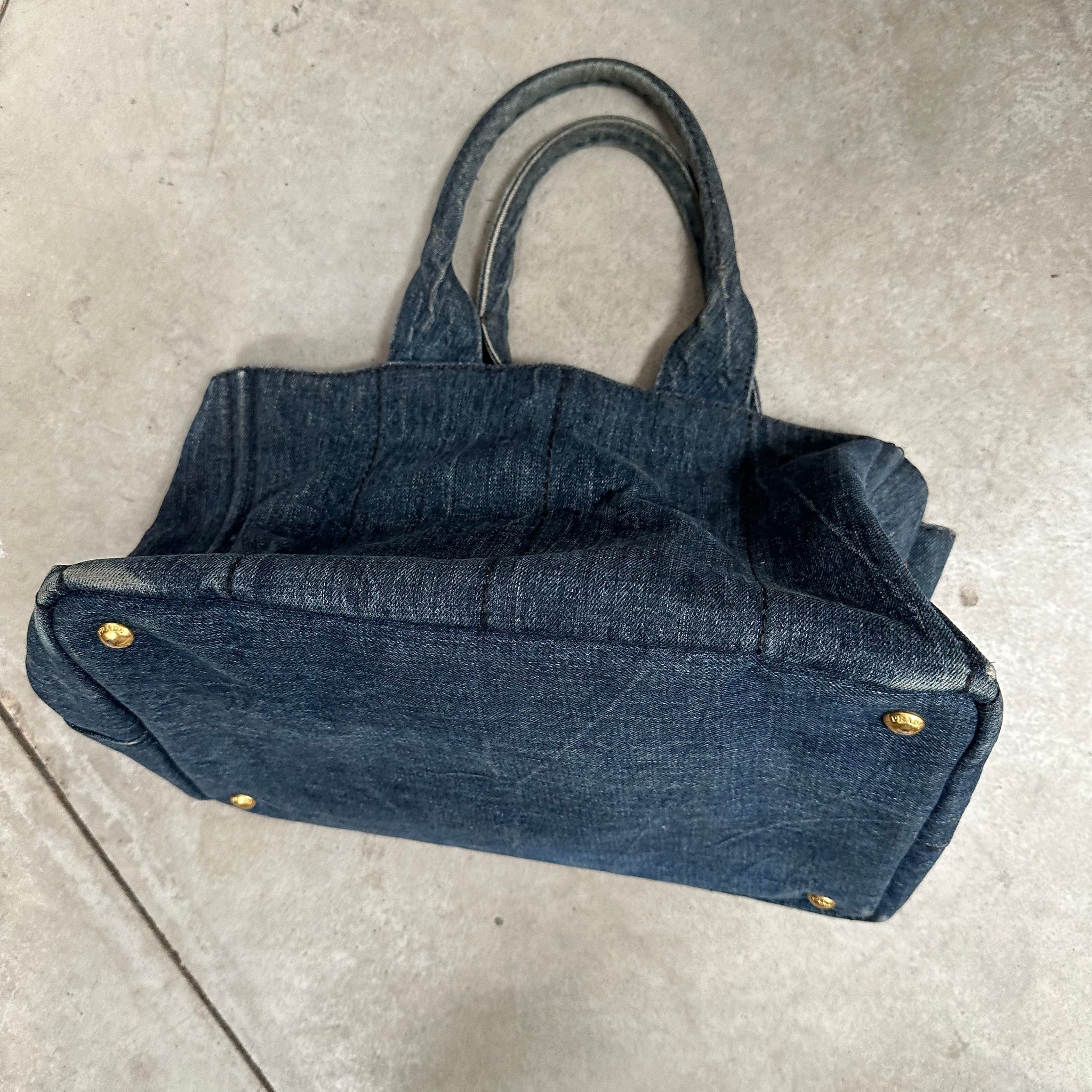 Prada Denim Canapa Tote Bag