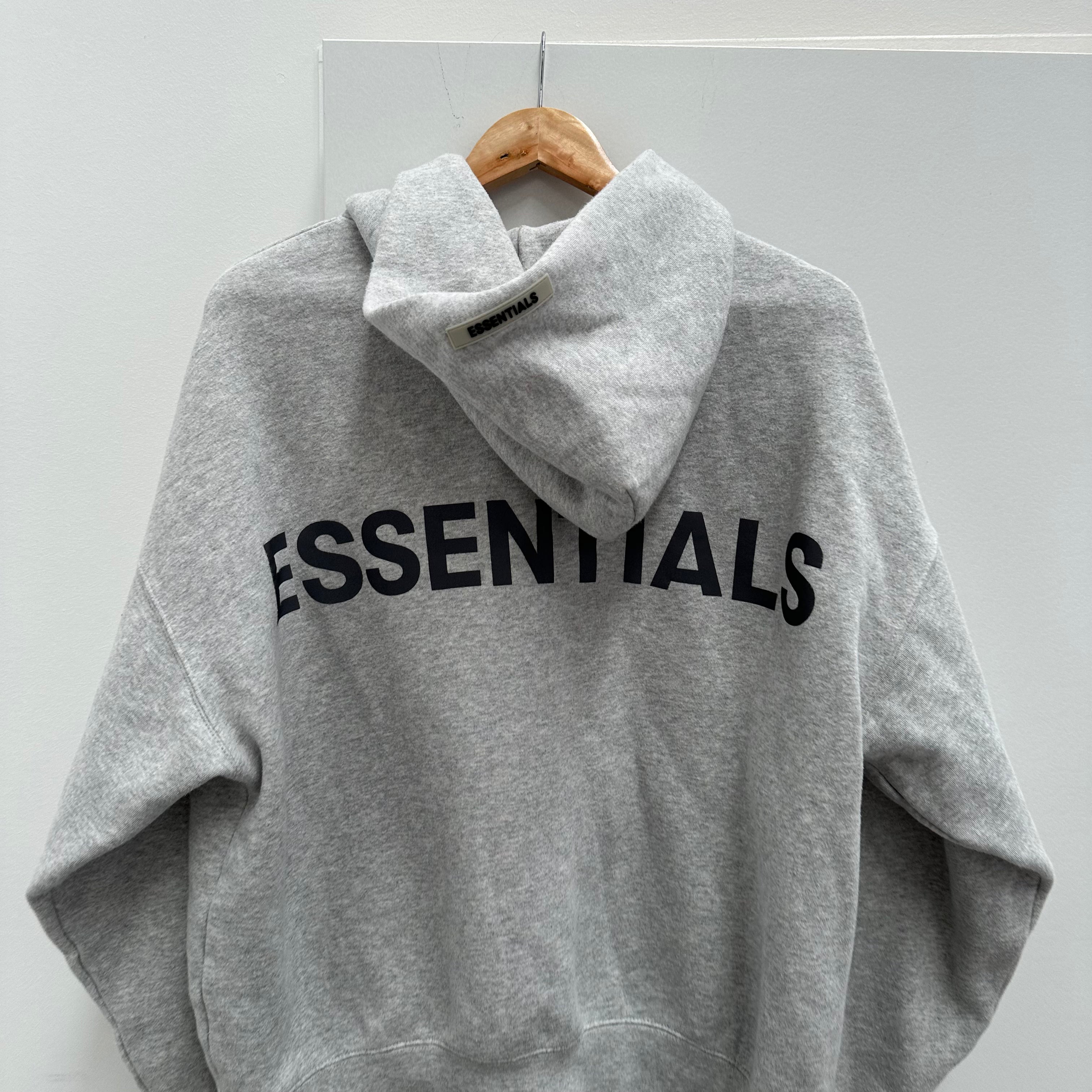 FOG Essentials Grey Back Logo Hoodie (Size M)