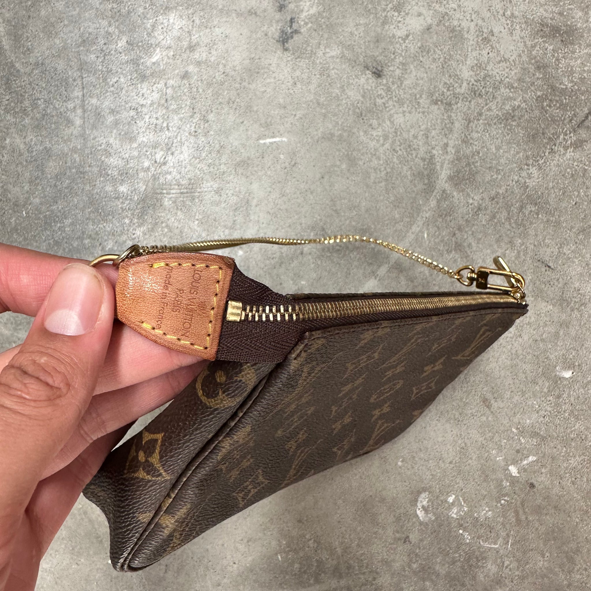 Louis Vuitton Monogram Chain Pochette Bag