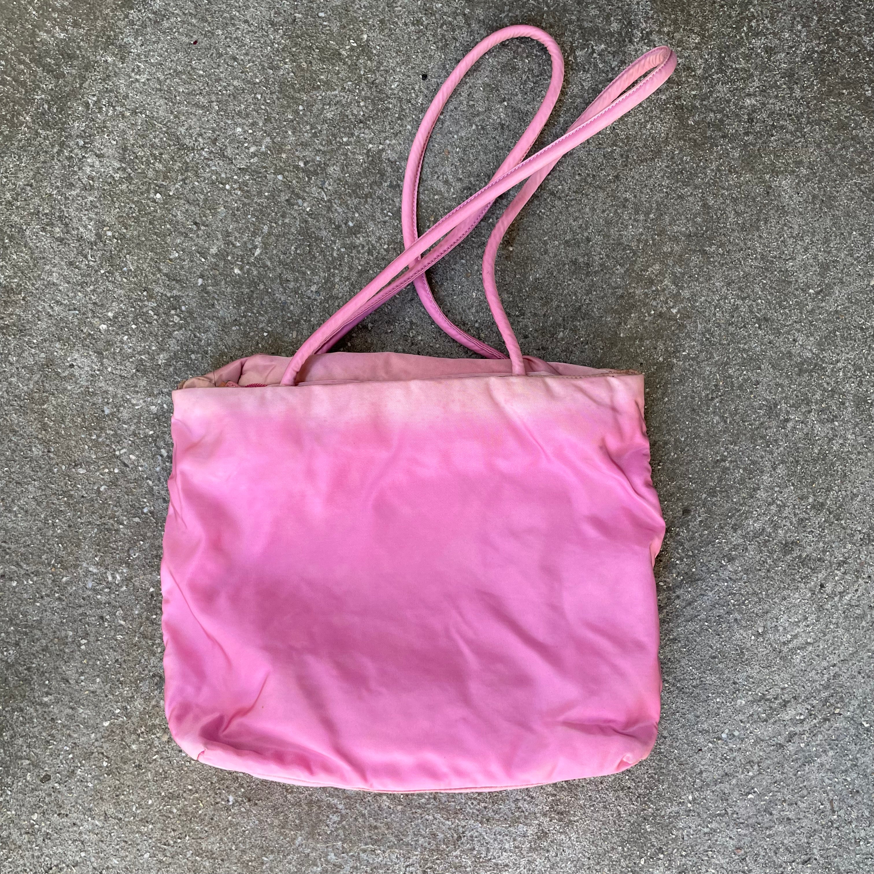 Prada Nylon Pink Tote Bag