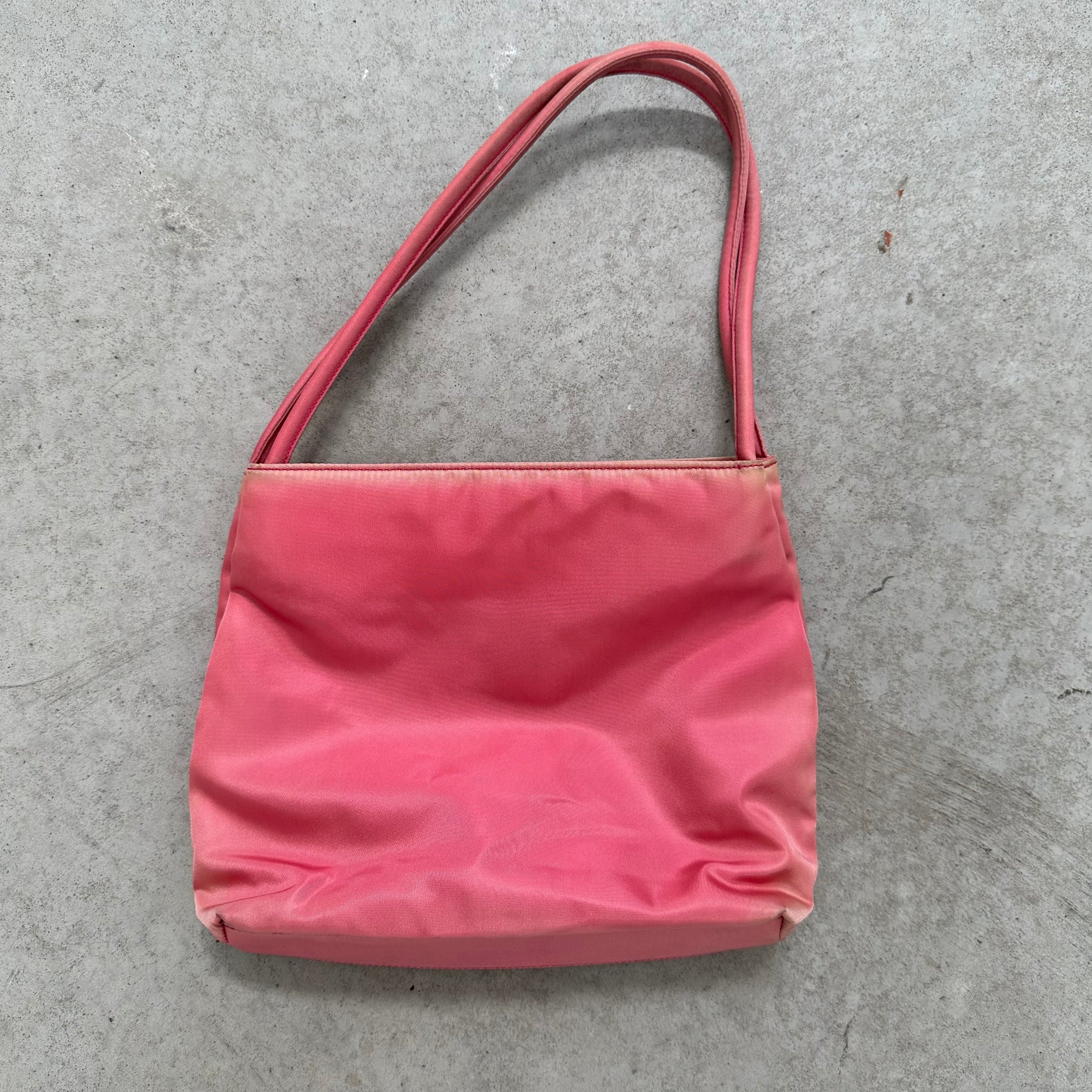 Prada Mini Double Strap Bag Nylon Pink