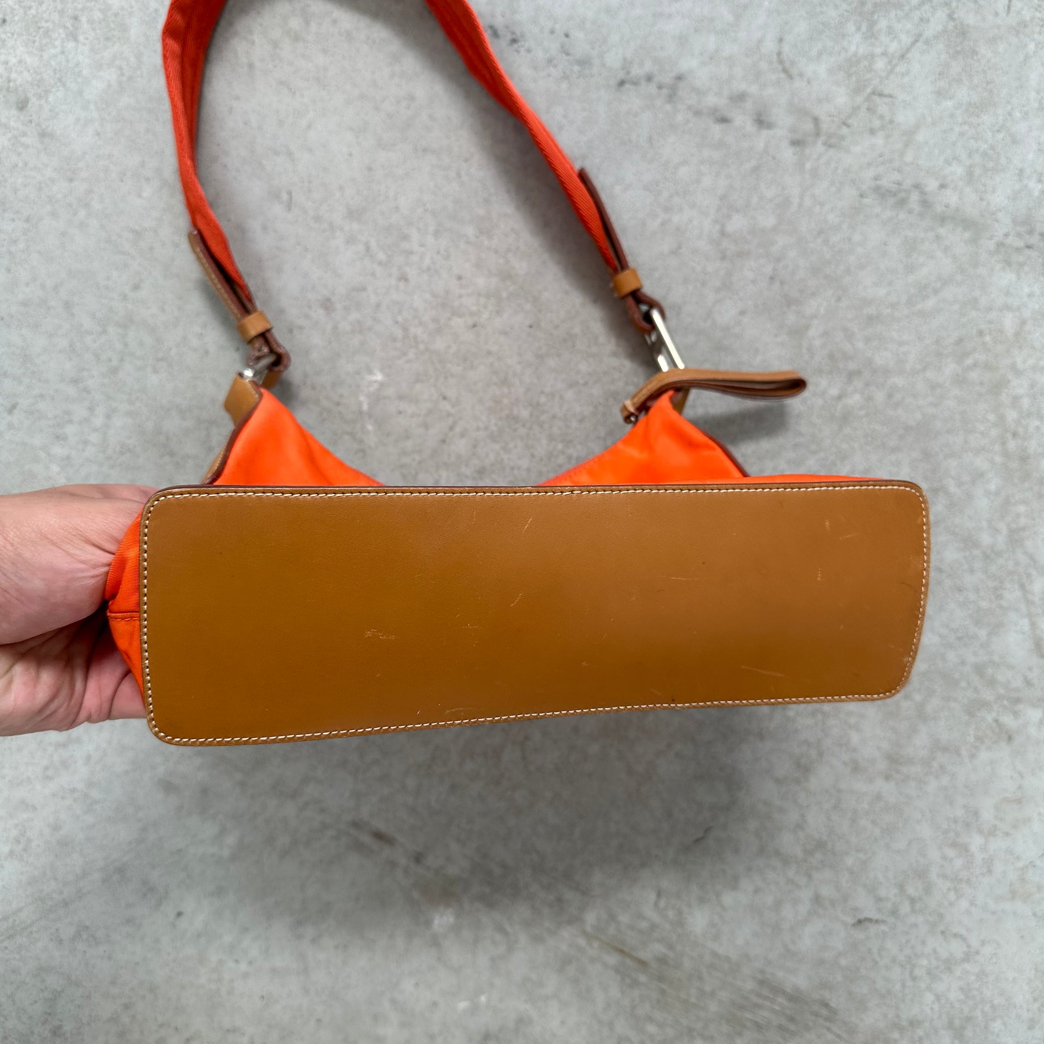 Prada Shoulder Bag Nylon Orange