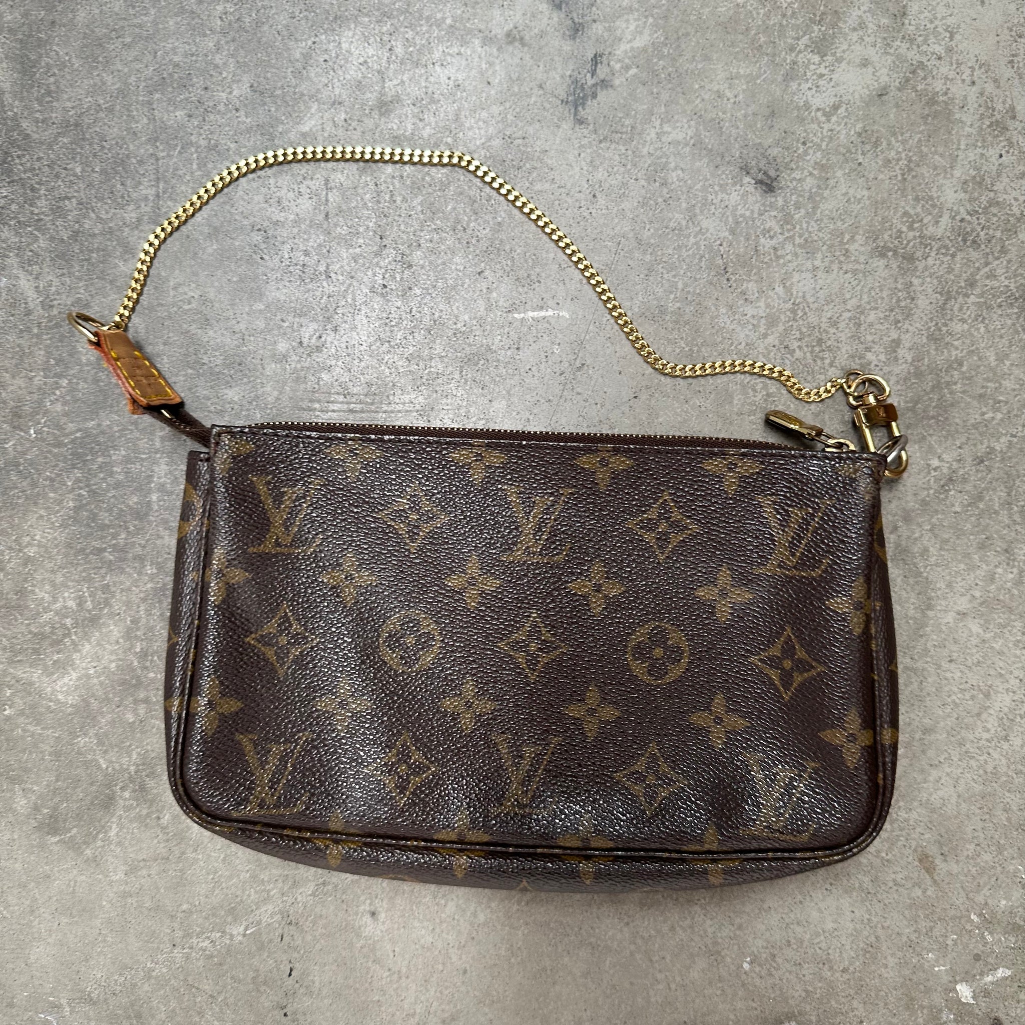 Louis Vuitton Monogram Chain Pochette Bag
