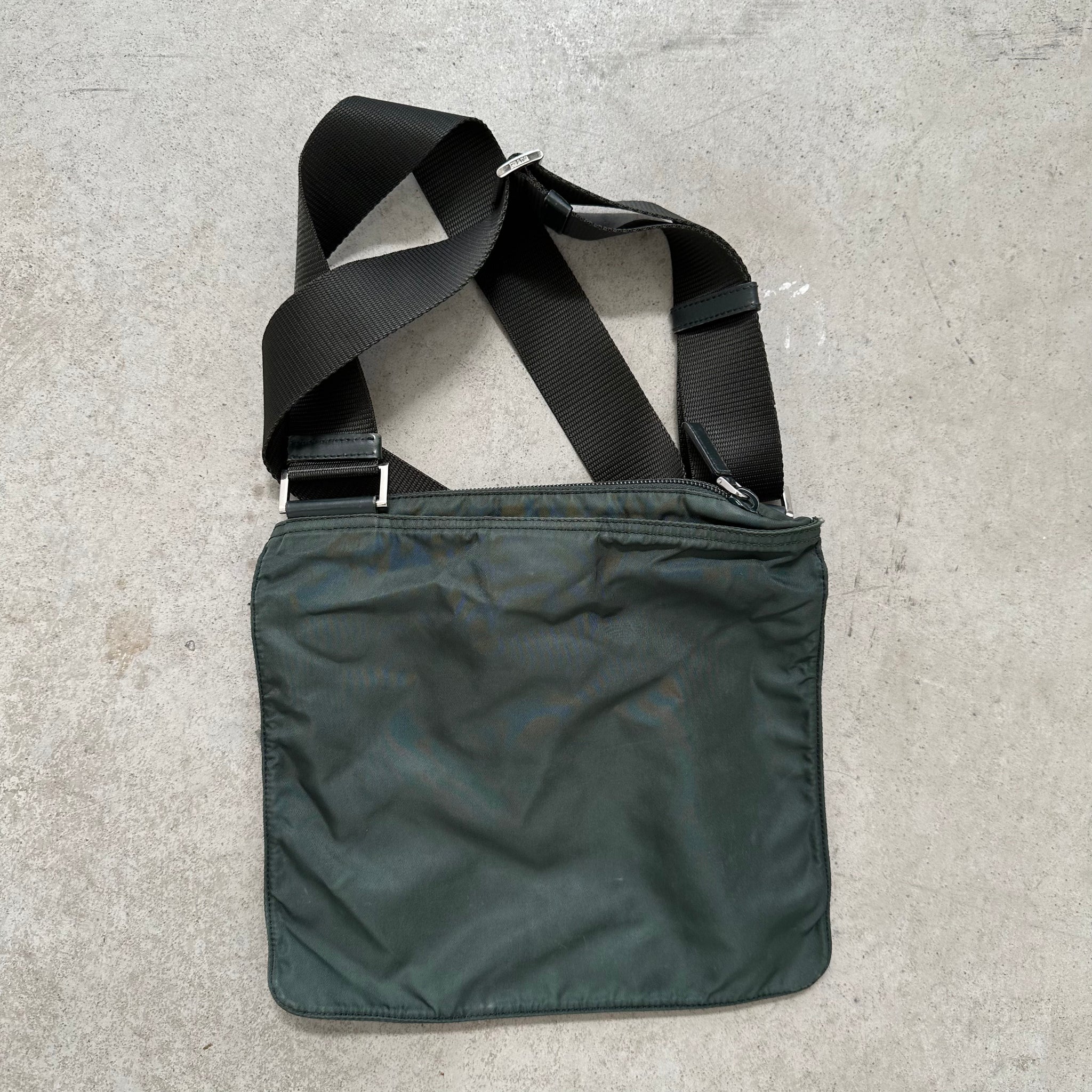 Prada Shoulder Bag Nylon Khaki