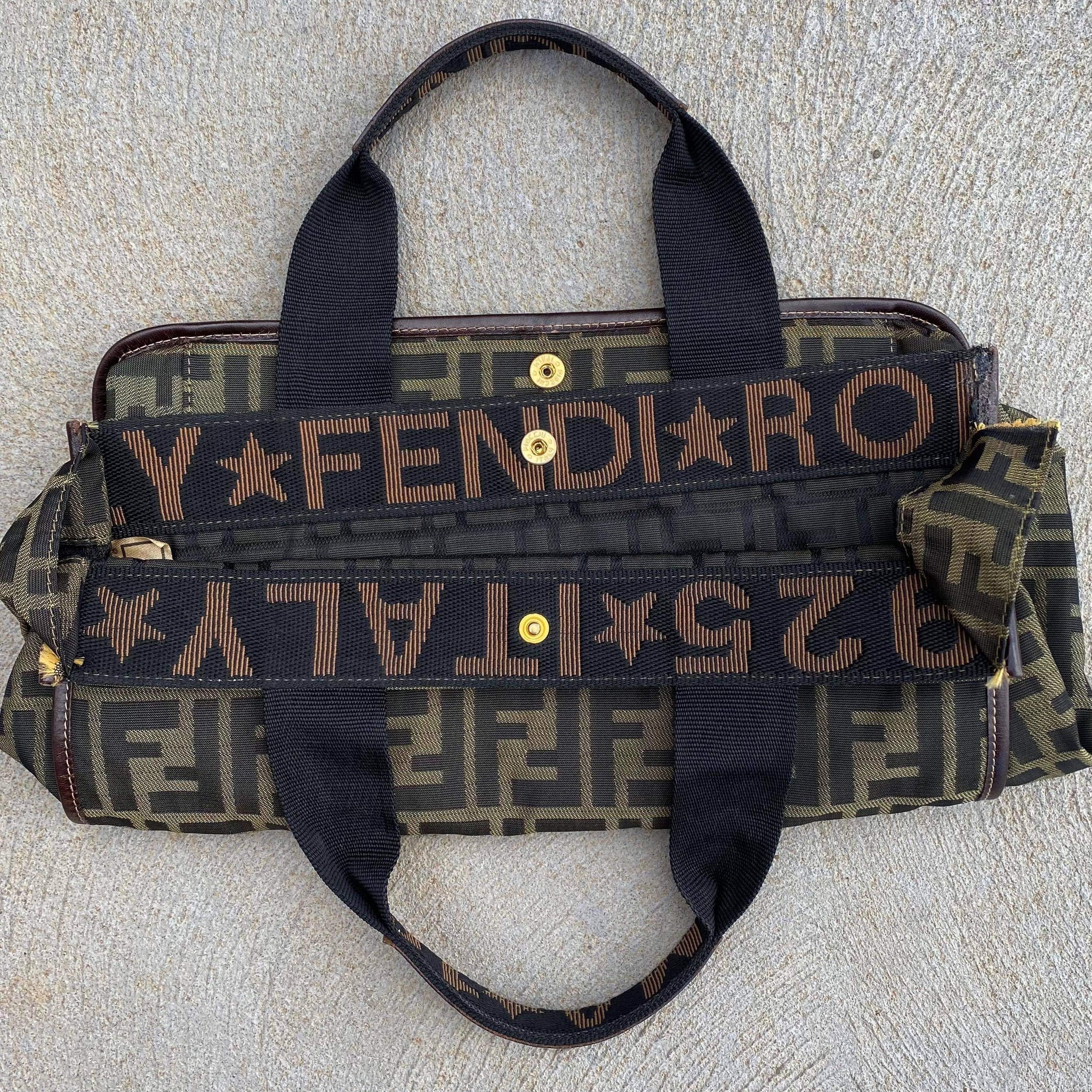 Fendi Vintage Zucca Monogram Canvas Large Carry Tote Bag