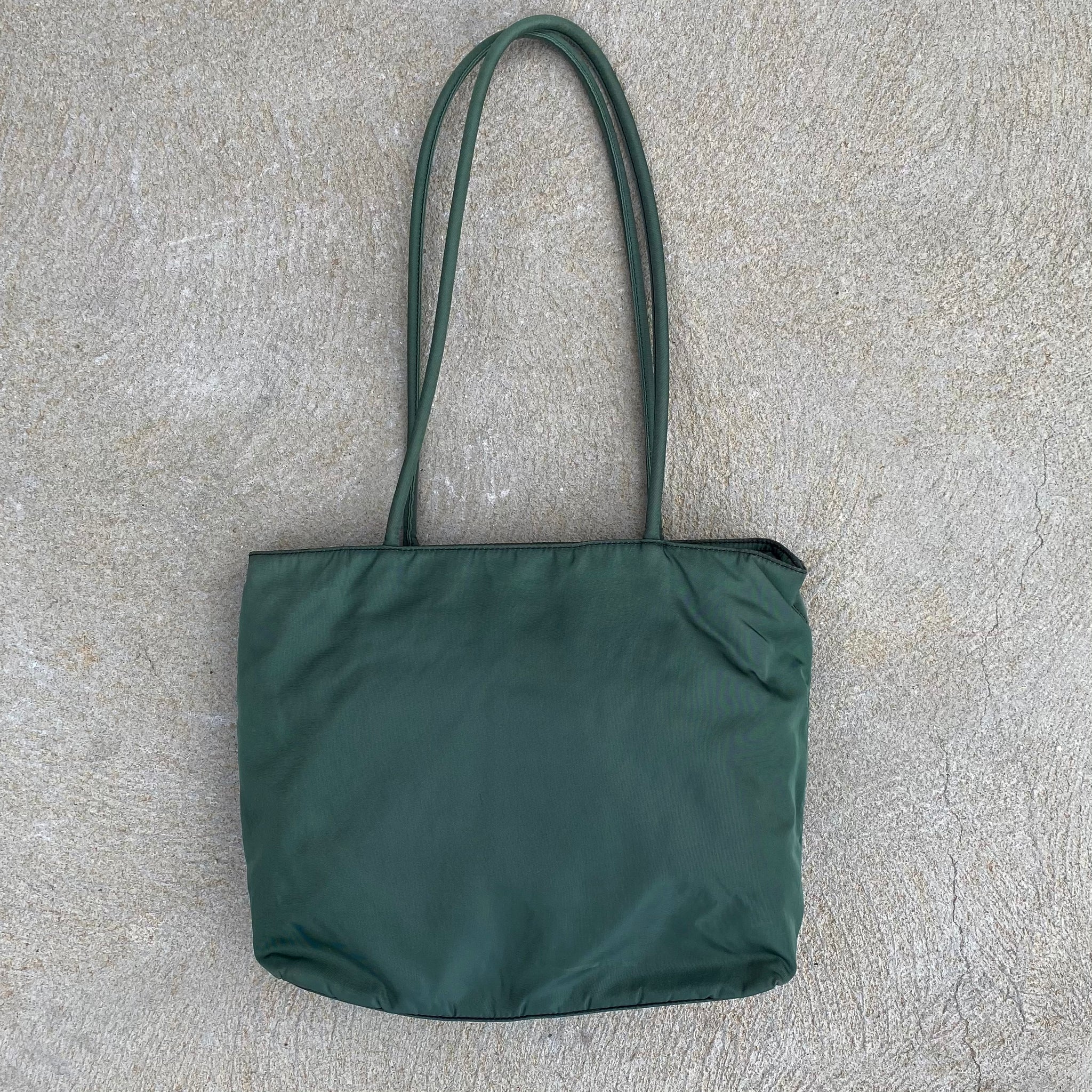 Prada Nylon Forest Green Long Strap Shoulder Bag