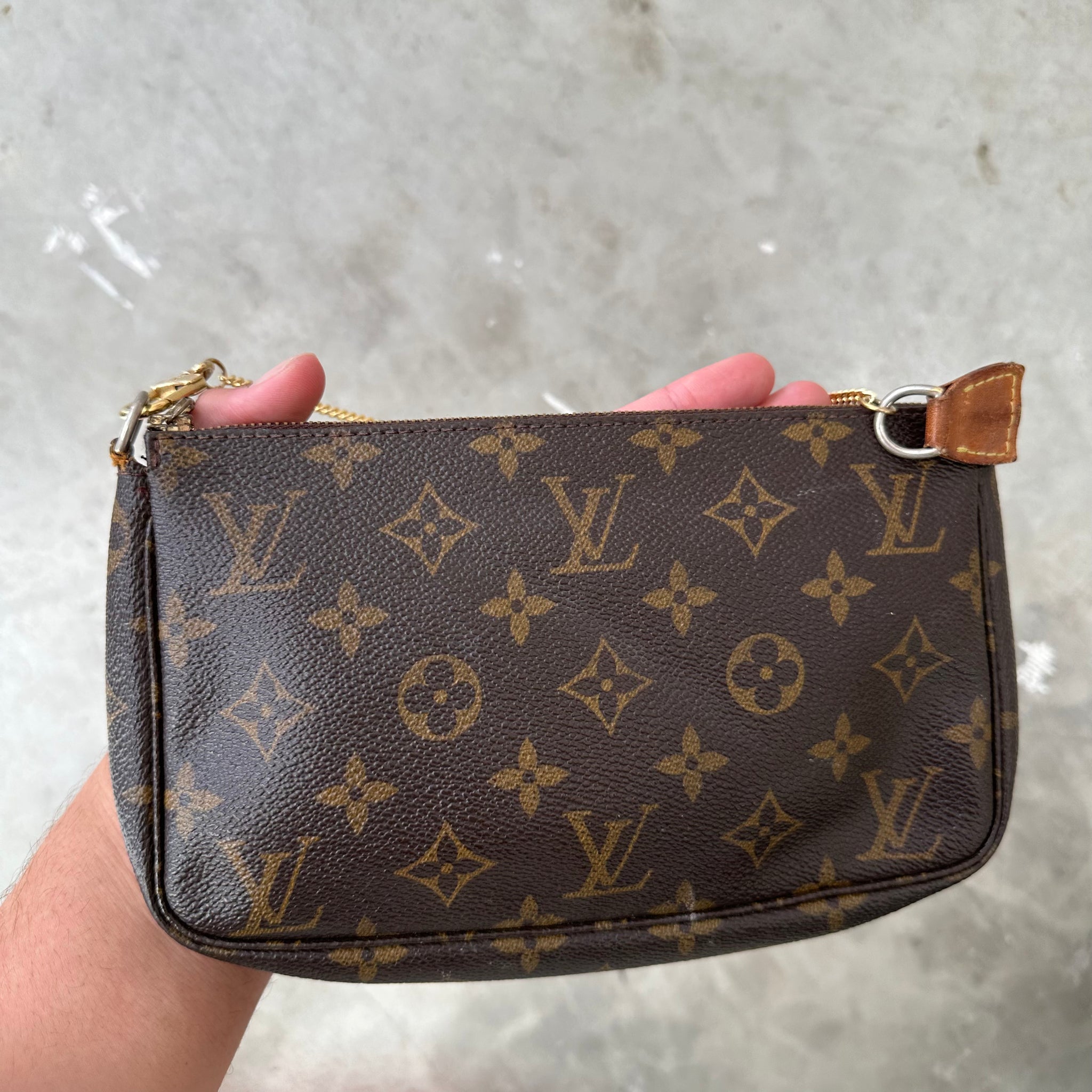Louis Vuitton Monogram Chain Pochette Bag
