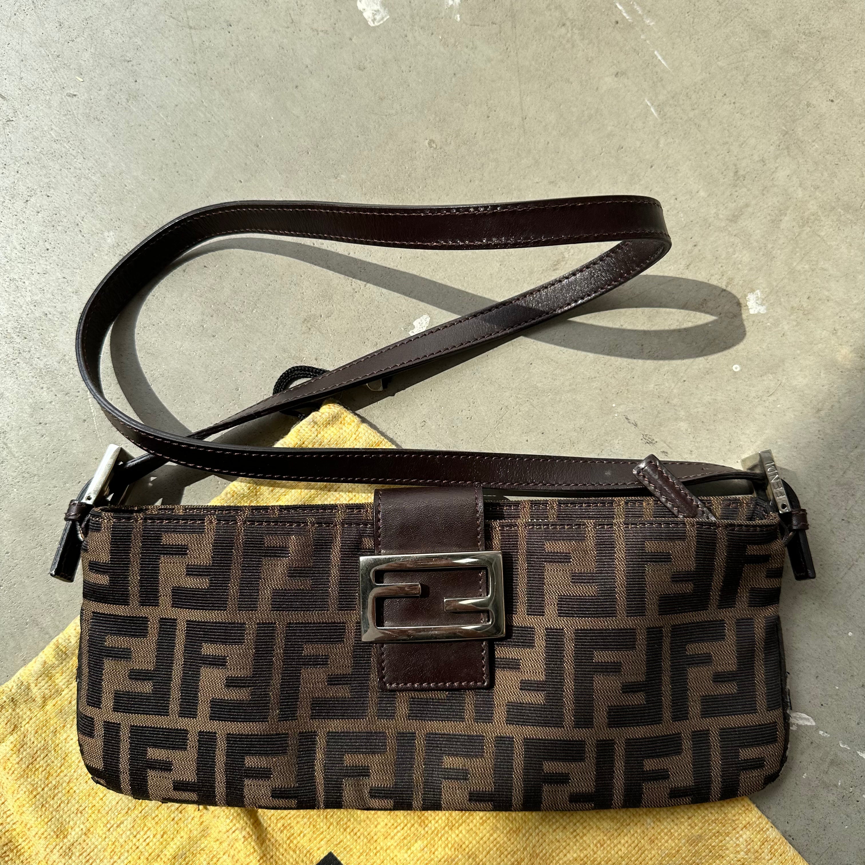 Fendi Zucca Logo Baguette Bag Curated by Charbel