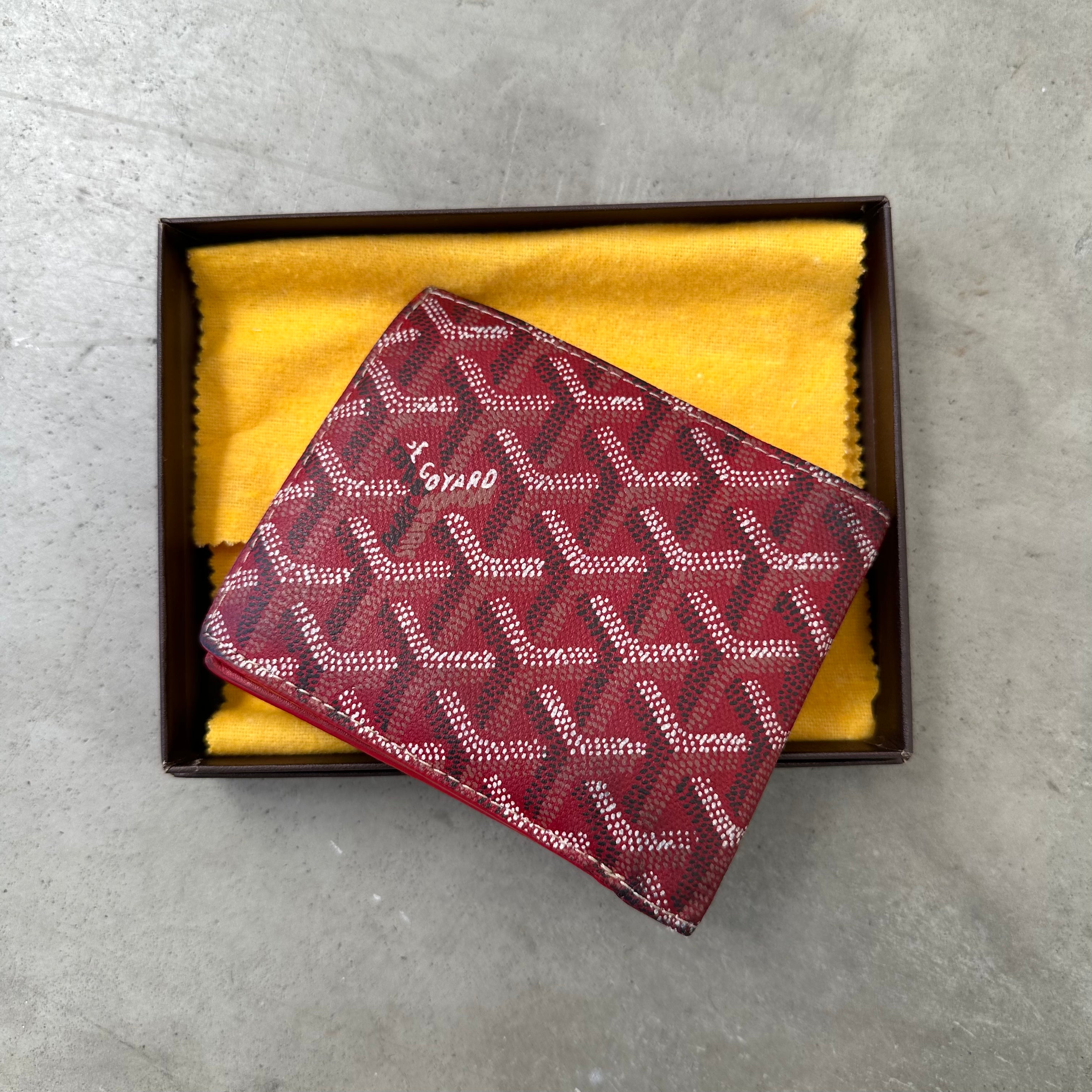 Red sales goyard wallet