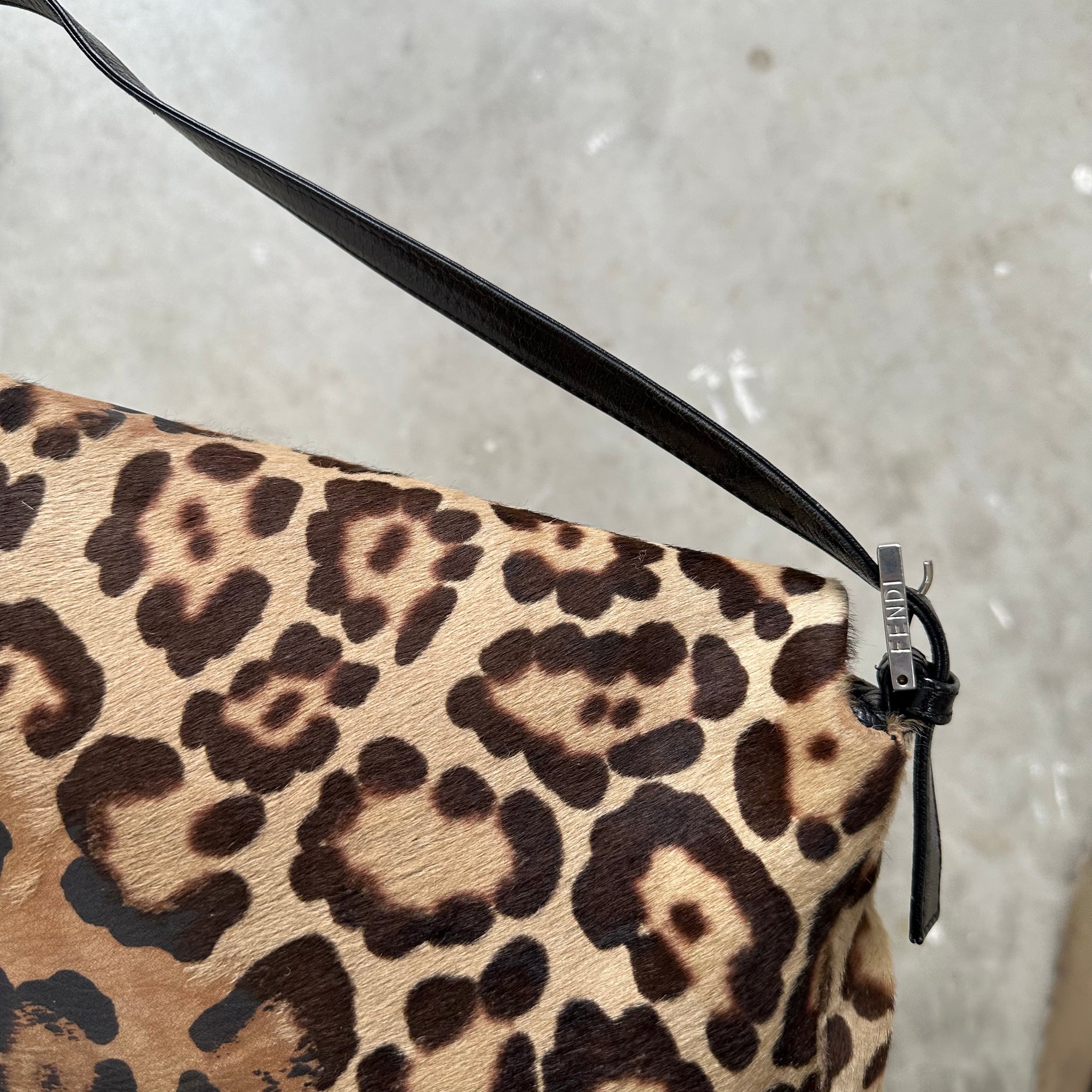 Fendi Mama Baguette Bag Canvas Animal Print