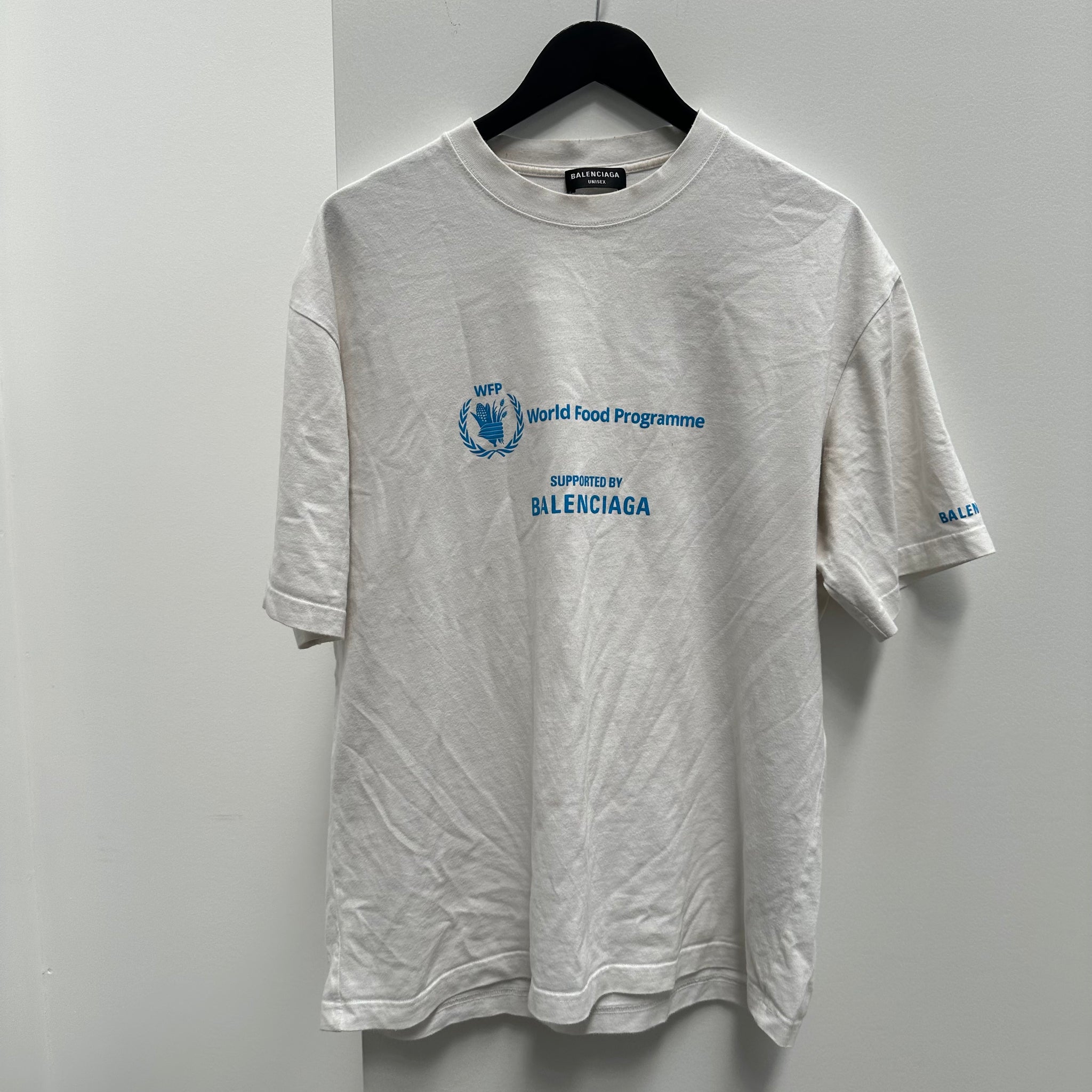 Balenciaga WFP T-Shirt White / Blue (Size L)