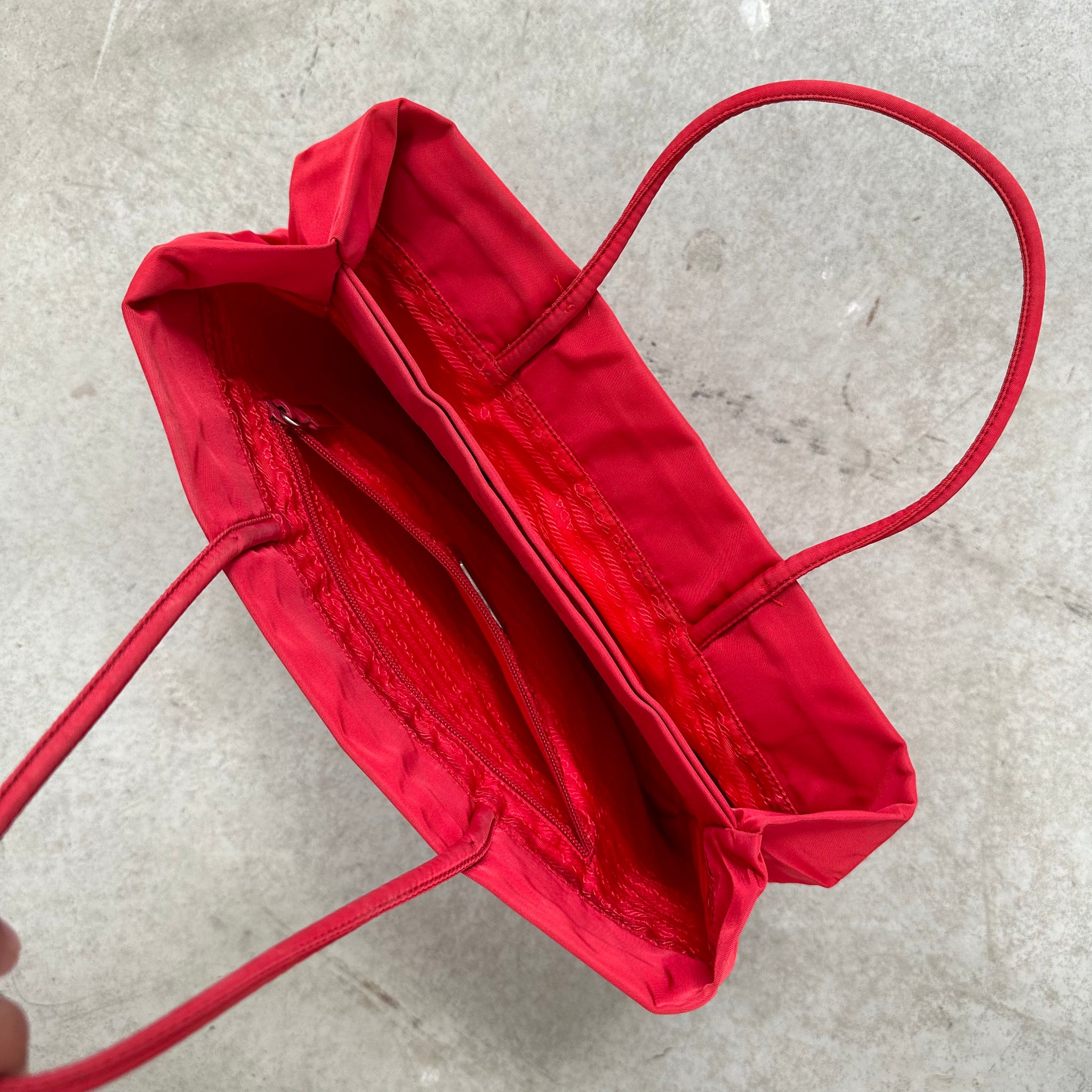 Prada Large Tote Bag Nylon Red