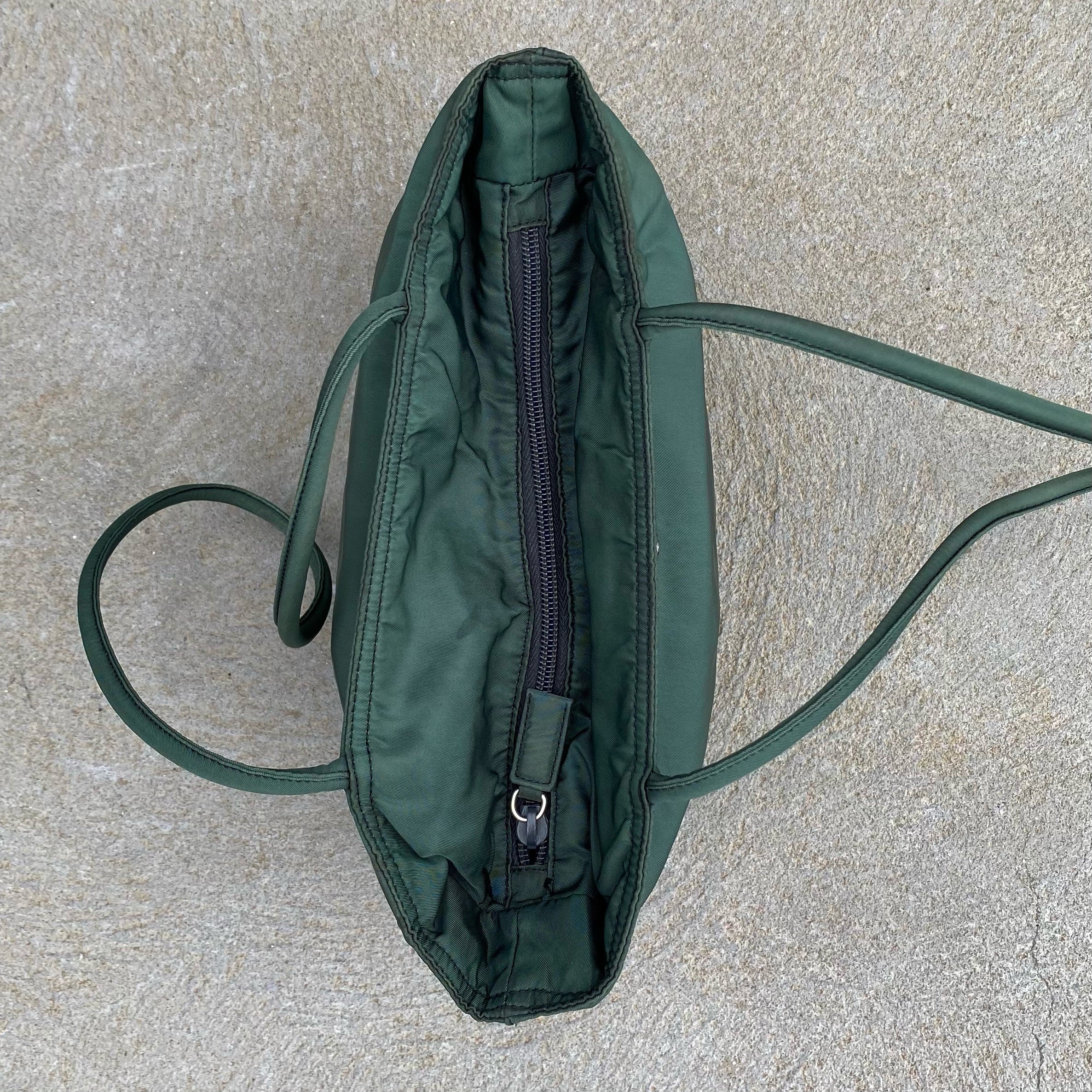 Prada Nylon Forest Green Long Strap Shoulder Bag