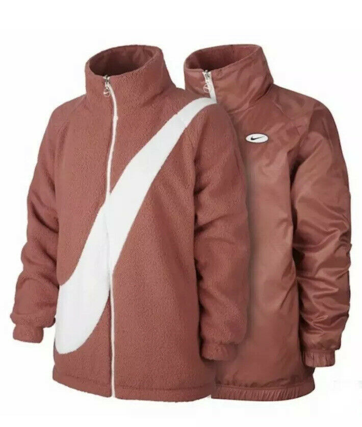 nike sportswear swoosh women's reversible sherpa jacket