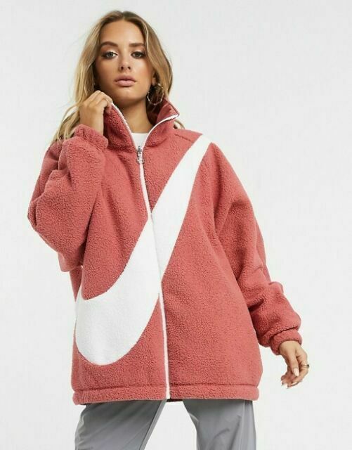 nike pink sherpa hoodie