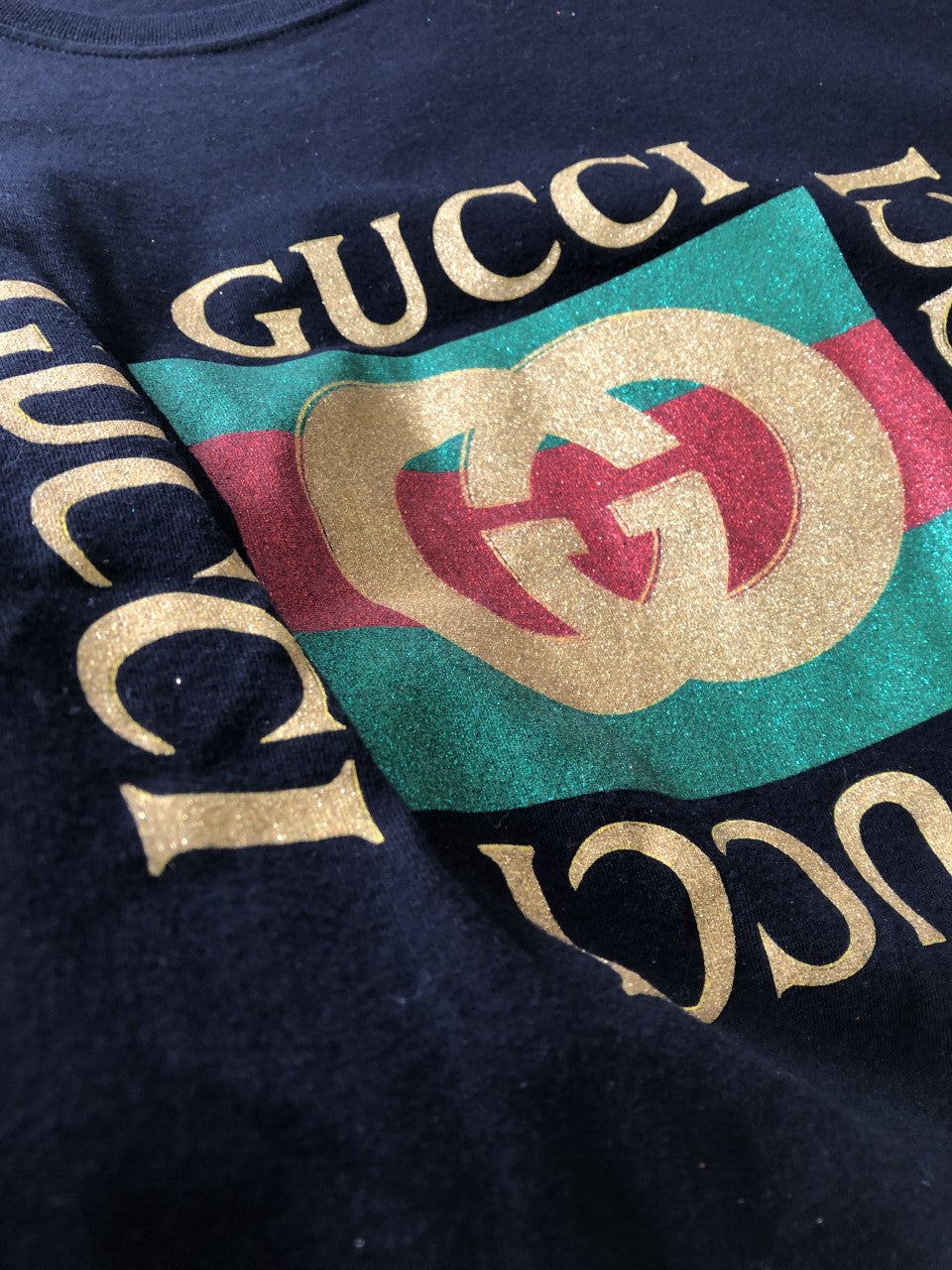Gucci Glitter Textured T Shirt