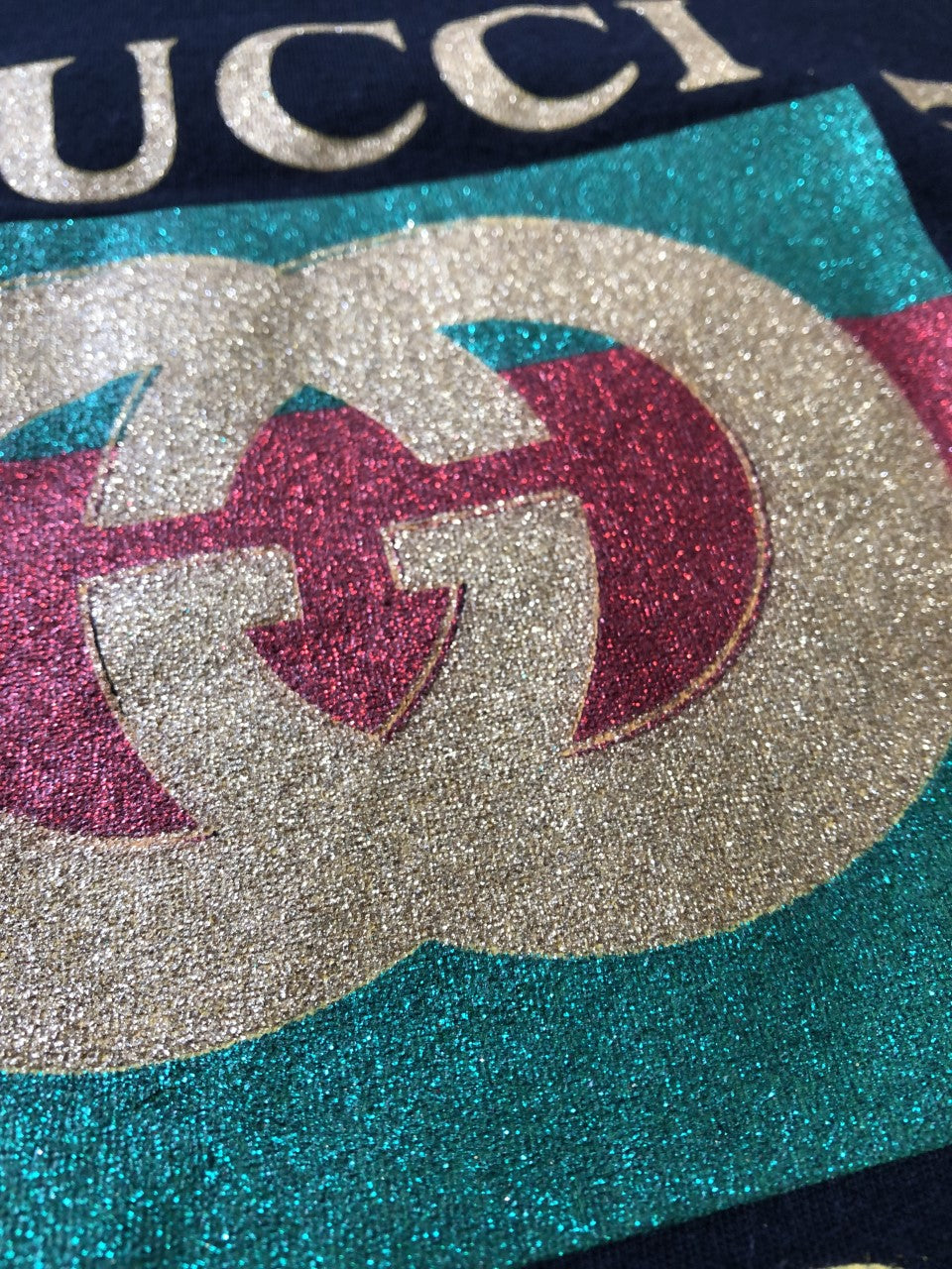Gucci Glitter Textured T Shirt
