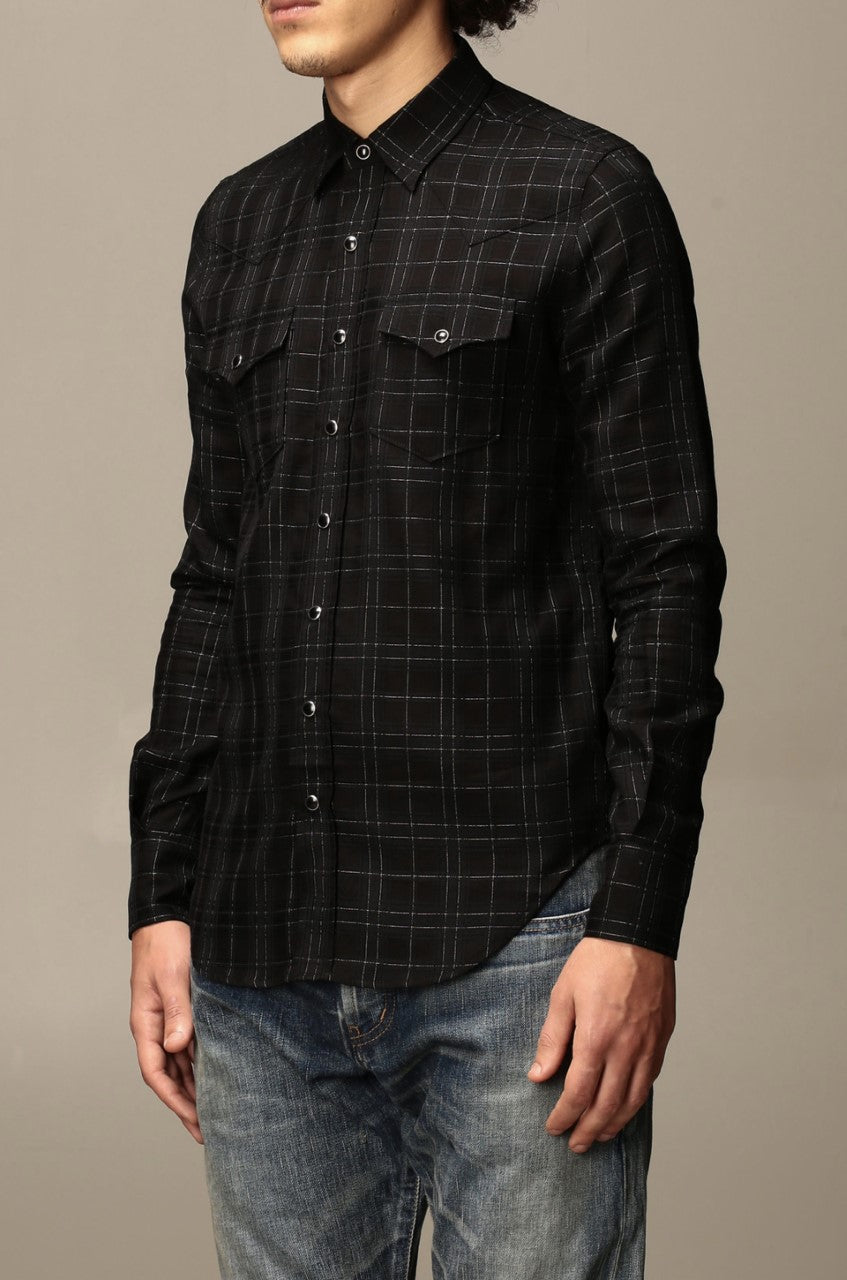 Saint Laurent Lurex Check Shirt FW20